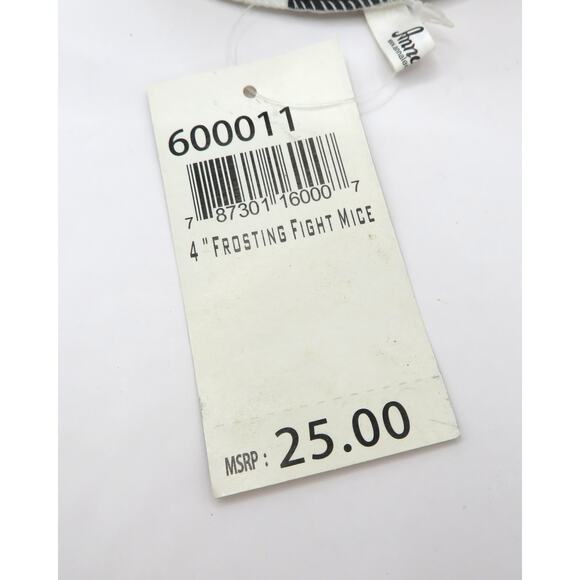 Annalee 4" Frosting Fight Mice Felt Figurine Christmas Mouse Holiday Decoration - Picture 9 of 10